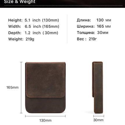 CONTACT'S FAMILY Handmade Fountain Pen Case Genuine Leather Holder Pencil Pouch Retro Pen Box Organizer School Office Men Women