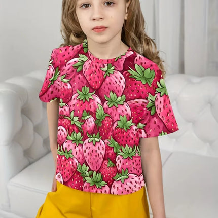 Fashion Lime Lemon Pattern T-Shirt for Kids Hot Sale Fruit 3D Printed T Shirts Summer Round Neck Tees Tops Loose Short Sleeves