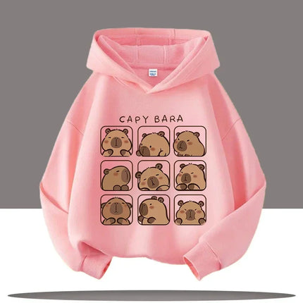 New autumn and winter warm children's hoodie pullover for boys and girls, casual cute cartoon children's hoodie