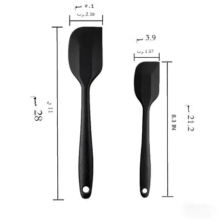 Silicone Scraper High Temperature Resistant Integrated Baking Tool Cream Cake Smoothing Spatula Non Stick Grade Dough Scraper