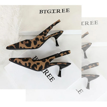 Banquet High Heels For Women Simple Slim Heels With Empty Pointed Toe Shoes With Tripping Temperament Fashionable Women's Shoes