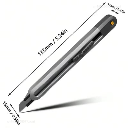 New Portable Mini Utility Knife Carbon Steel Blade Safety Lock Stretch Pocket Professional Paper Cutter Multifunction Tools Set