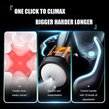 Automatic Male Masturbator Cup Heating Sucking Thrusting Heating Function Mens Blowjob Piston Sex Machine Adult Sex Toy for Men