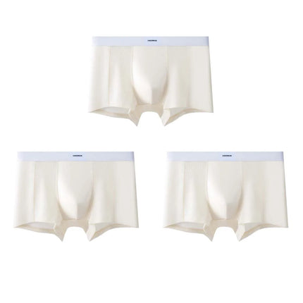 3pcs【LORIEN CREST】Men's Satin-Like Ice Silk Boxers Summer Breathable Air-Conditioned Underwear Lightweight Trunks New