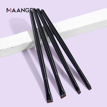 MAANGE 4 Pieces Eyebrow Contour Makeup Brush Eyeliner Brush Portable Small Angle Eyebrow Brush For Female Makeup Beauty Tool