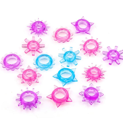 5pcs Lasting BASICS Tickler Cock Ring Multipack Penis Rings Male Extra Delay Ejaculation More Hard Prevent Impotence Lock Lots