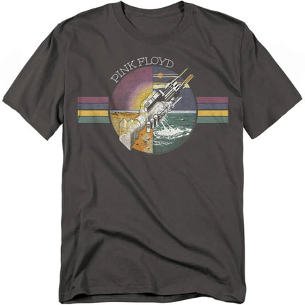 Pink Floyd Dark Side of The Moon Album Rock Music T Shirt 2026 Summer New Women's Vintage Oversized Loose Casual