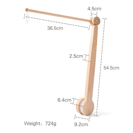 Baby Wooden Bed Bell  Bracket Mobile Hanging Rattles Toys Newborn Music Box Holder Bracket Infant Crib Toy Arm Bracket Baby Gift