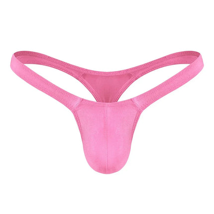 Sexy Solid Color Thongs Low-Rise Simple T-Back Thong Bluge Pouch Briefs G-String Bikini Underwear Man Thong For Men