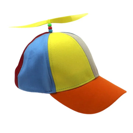 Bamboo Dragonfly Rainbow Sun Cap Funny Adventure Dad Hat Snapback Hat Helicopter Propeller Design for  Boys Girls Adult