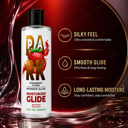 Strawberry Water-Based Lube 240ml - Smooth Non-Sticky Long-Lasting Personal Lubrication, Large Size Intimate Gel, Sex Lubricant for Couples, Lubes for Couples, Lubrication for Toys, Women, Bedroom Fun, Romantic Nights, Solo P