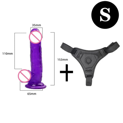 Strapon Dildo for Women Suction Cup Realistic Strap-On Dildo Huge Penis Belt Sexual Harness Strap On Anal Sex Toy for Lesbian