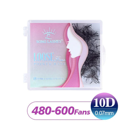 SONG LASHES 3D to 16D Fans Sharp Slim Narrow Stem Premade Volume Fans Loose Thin Pointy Base Russia Volume Eyelashes Extensions