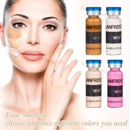Korea 10 vials 5ml BB Cream Glow Ampoule Essence Kit Semi-permanent Niacinamide Whitening Foundation Concealer Cream Skin Care