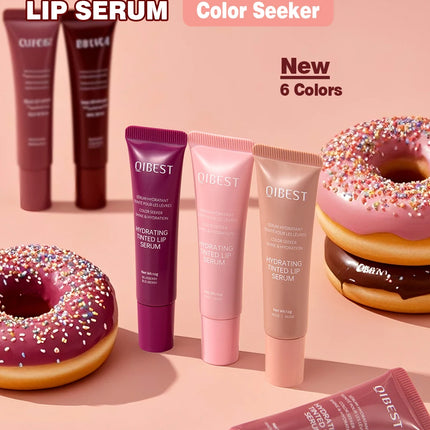 QIBEST Crystal Lip Balm Moisturizing Lip Gloss Oil Jelly Lipgloss Long Lasting Liquid Lipstick Hydrating Tinted Lip Serum Makeup