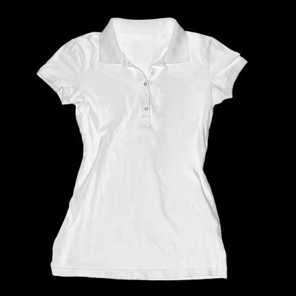 Stripes Maiden Chic Vintage Sweet Clothing Y2K Elegant Women's T-shirts Cute Slim Aesthetic Polo Tops Classic Harajuku Fashion Tee
