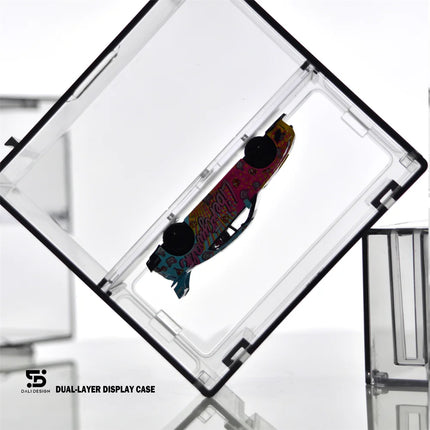 Premium 1/64 Dual-Layer Acrylic Model Car Display Case - Clear Protective Box for Diecast Car Collection, Gift Box (Without car)