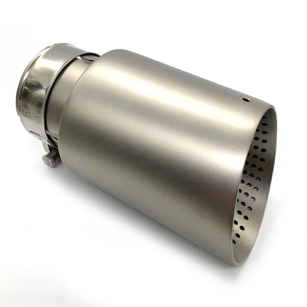 304 Matte Stainless Steel Car Universal Exhaust System Tip For BMW VW GTI MK7 Golf 7 Nozzle Single Muffler Pipe 1PCS