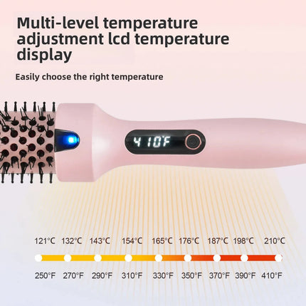 2 in 1 Electric Heat Straightening And Curling Comb Hair Styling Tool Multi Functional 38Mm Brush for Salon Household use