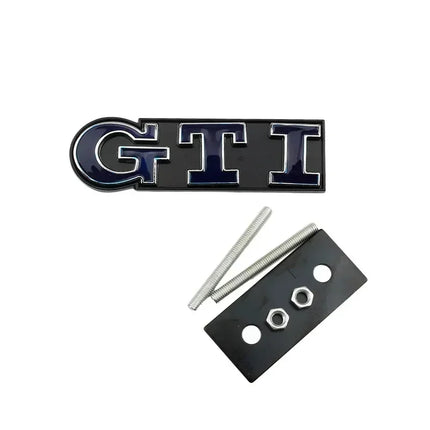 Metal GTI Logo Car Front Grille Emblem Badge for Volkswagen Polo Caddy Golf 4 5 6 8 Jetta Tiguan Touran Passat T-Roc MK3 MK4 MK5