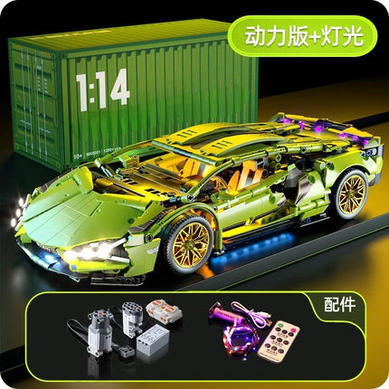1299 PCS Tech 1:14 Pink Racing Sports car building blocks Assemble brick car toys for girls birthday presents Christmas presents