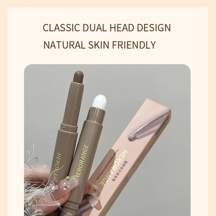 Nose Shadow Bronzers Contouring Makeup Pen Natural Grey Brown Three-dimensional Face Matte Shadow Cream Contour With Brush