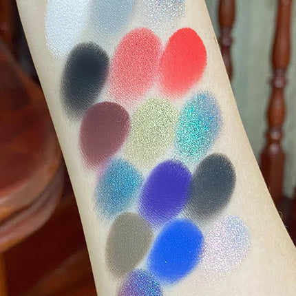 DIKALU 16 Color Eyeshadow Palette Professional Women Makeup Long-Lasting Pearly Shiny Pink Blue Green Eye Shadow Palette Glitter