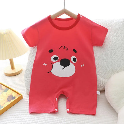 2025 Infant Toddler Crawling Clothes Cotton Summer Boys Girls Thin Male Baby Female Short-sleeved Romper suit Children's Onesie
