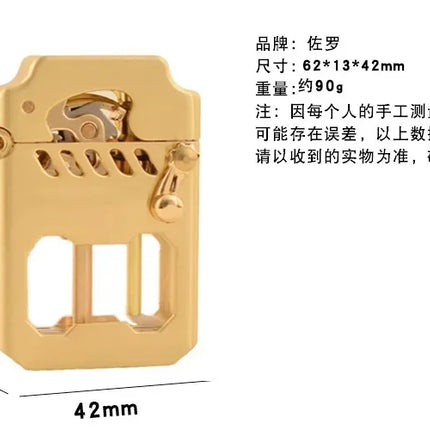 2026 Zorro Fuel Lighter New Creative Metal Windproof Cigarette Lighter Transparent Super Large Capacity High-end Men's Gift