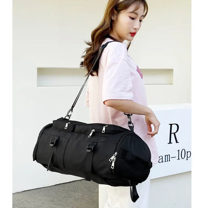 Women Large Travel Backpacks Waterproof Stylish Casual Daypack Bags with Luggage Strap Backpack Ladies Sports Yoga Luggage Bags