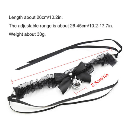 Bell Black Lace Necklace for Women Sex Slave Bdsm Bondage Collar Sexy Toys for Couples Sex Accessories