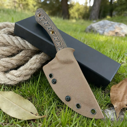 Portable Wilderness Adventure Climbing Knife Durable 8Cr13MoV Blade Outdoor Camping Straight Knife Hiking Fishing EDC Knife Gift