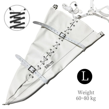 Erotic Games Both Arm Back Bondage Gloves with Adjustable Shoulders Strap Handcuffs for Couple Secure Restraint Adult Sex Toys