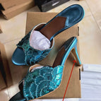 blue slipper 8cm / 35