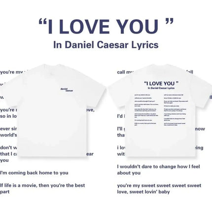 Novelty Printed Baju Casual Graphic Tee Daniel Caesar Mens T-shirt Cotton Casual Loose Sports Short Sleeve Oversize Tee Unisex
