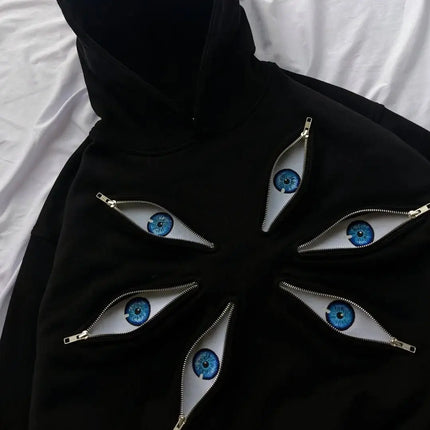 Six Eye Kokushibo Graphic Oversized Hoodies Gothic Casual Hoodie Sweatshirts Streetwear Harajuku Y2k Men Women Clothing