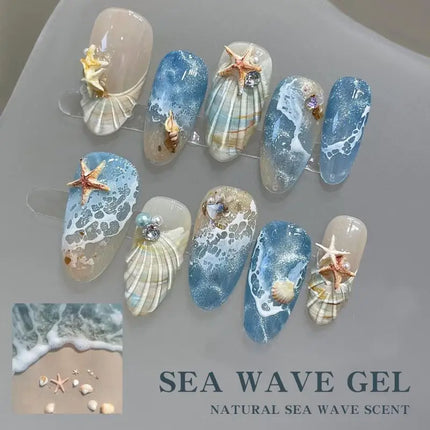Quickly Blooming Ocean Wave Marble Blossom Gel Polish Semi Permanent Soak Off Bubble Varnish For DIY Nail Art