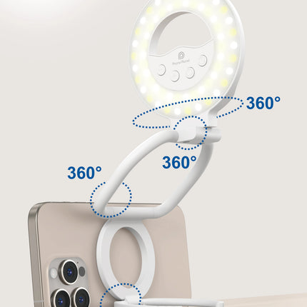 12W 800mAh Collapsible Portable Magnetic Phone Fill Light Rechargeable Selfie Ring Light Three-speed Adjustment 60 Lamps