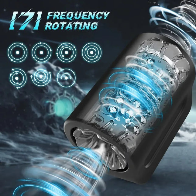 Automatic Men Masturbators Penis Vibrator Rotating Stimulation Realistic Pussy Male Stroker Fully Waterproof Blowjob Sex Toys