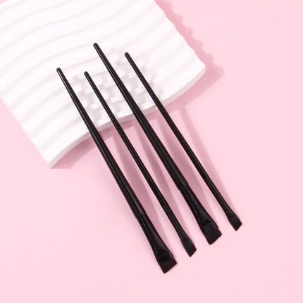 4PCS Liquid Eyeliner Brush Ultra Thin Fine Oblique Angle Flat Head Eyebrow Brush
