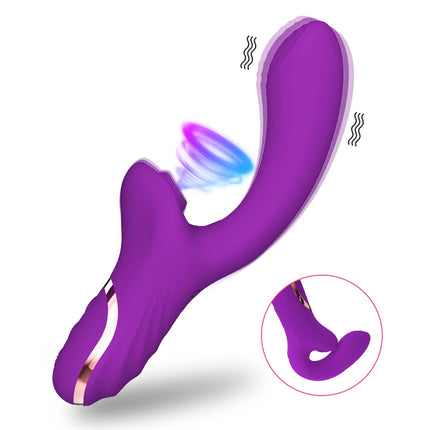 Powerful 20 Speeds Dildo Vibrator Female Clit Sucker Vacuum Clitoris Stimulator Adults Goods Finger Wiggling Sex Toy for Women
