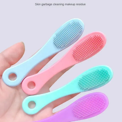 Silicone Nose Brush Facial Pore Cleaner Portable Blackhead Double-sided Massage Brushes Beauty Cleaning Tool Facial Nasal Scrub