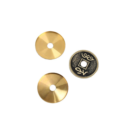 Triad Coins Chinese Palace Coin 1 Coin + 2 Shells Close Up Magic Trick Coin Magic Magia Magie Magicians Prop Accessory Illusion