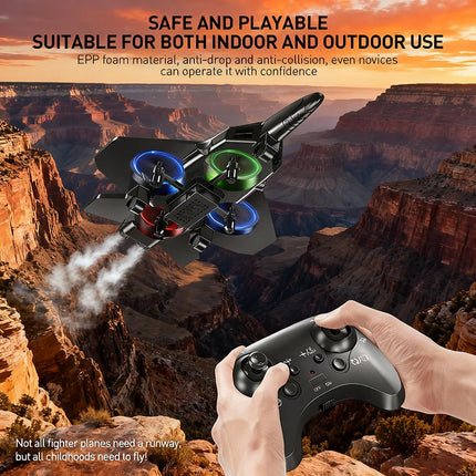 NEW E72 foam aircraft stunt intelligent fixed height hover 360 °turnLED lights  fighter A gift for a boy RC Drones toy