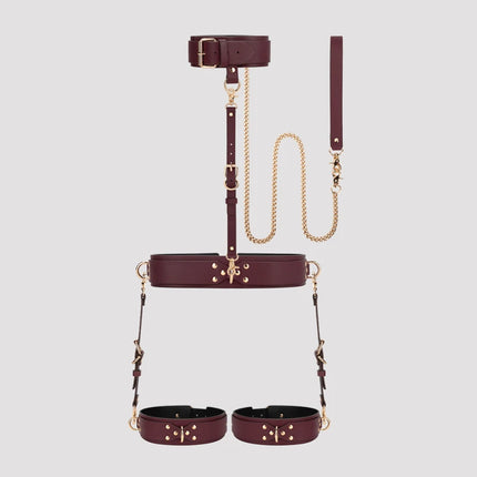 Thierry BDSM Bondage Restraint Kits Handcuffs Collar Wrist Ankle Thigh cuffs Waist Belt Cross Buckle Sex Toys For  Adult  Games