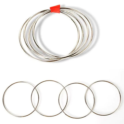 4Pcs/set Magic Rings Fun Toys Magical Tricks Classic Linking Iron Hoops Playing Props Close-up Magic for Beginner Magicians TMZ