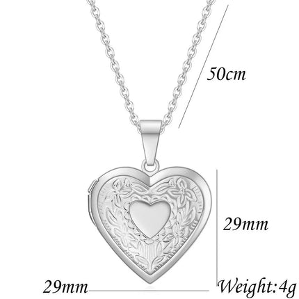 Stainless Steel Love Charm Open Heart Pendant Necklace For Women Jewelry Accessorie Valentine's Day Anniversary Gift