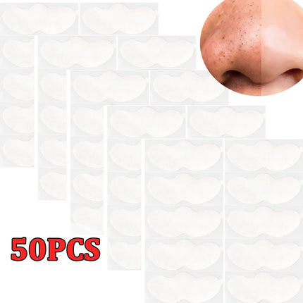 100pcs Unisex Black Nose Patch Deep Cleansing Nose Strips Acne Blackhead Removal Shrink Pore Noses Black Head Stickers Skin Care