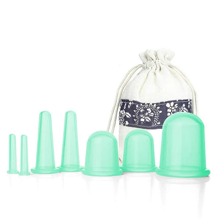 Silicone Vacuum Cupping Massage Jars Anti Cellulite Massage Facial Suction Cups Face Neck Lift Skin Scraping Guasha Anti Wrinkle