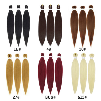 Pre Stretched Braiding hair Soft Yaki Synthetic Crochet Hair Jumbo Easy Braids Extension EZ  Hair Bundle